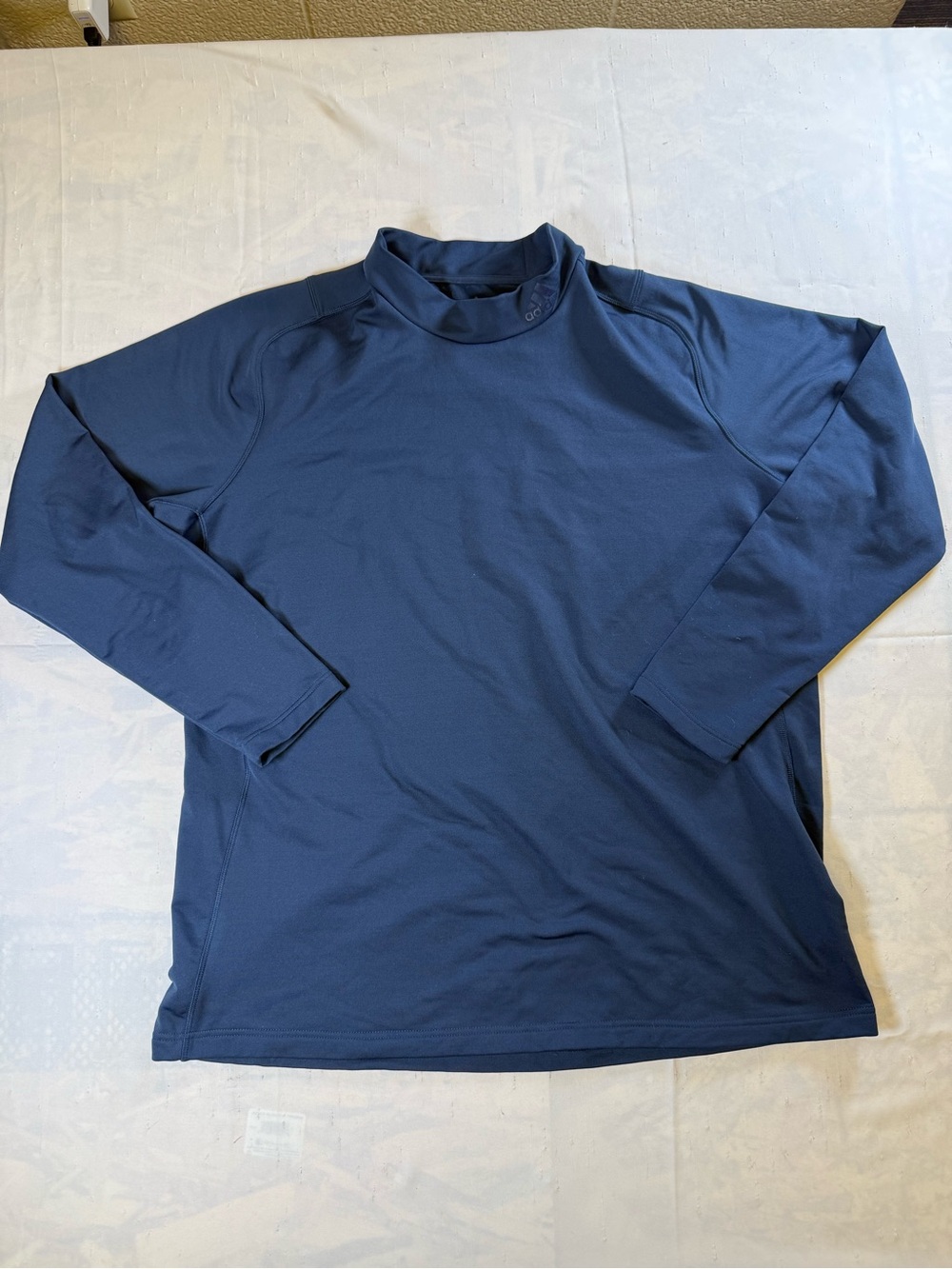 adidas Cold Ready Men’s Long Sleeve Mock Neck Sweatshirt - Navy Blue